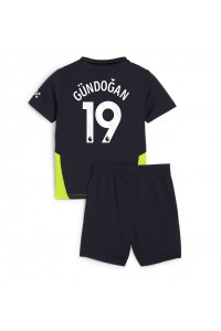 Manchester City Ilkay Gundogan #19 Babytruitje Uit tenue Kind 2024-25 Korte Mouw (+ Korte broeken)